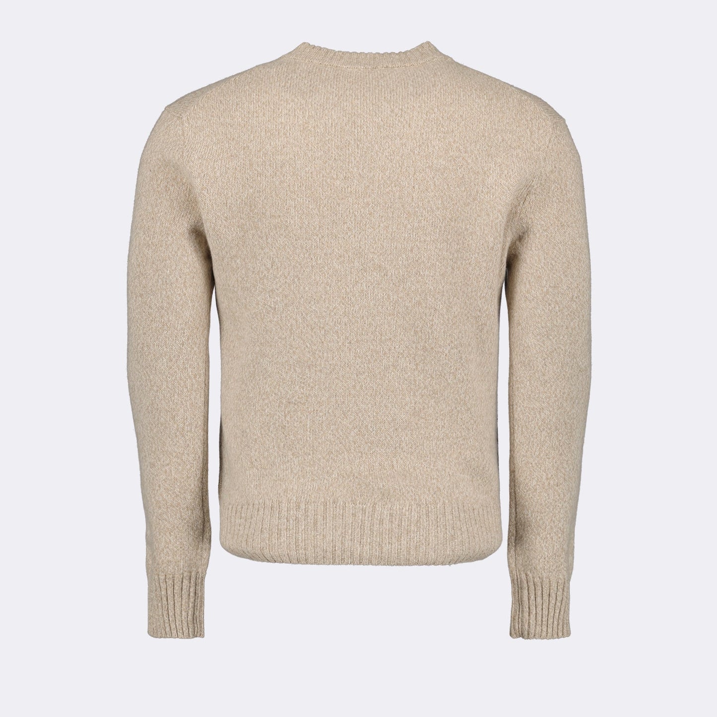 AMI Paris, Ami de Coeur, beige sweater, luxury fashion, premium knitwear