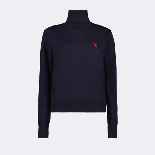 Navy Ami de Coeur Turtleneck Sweater