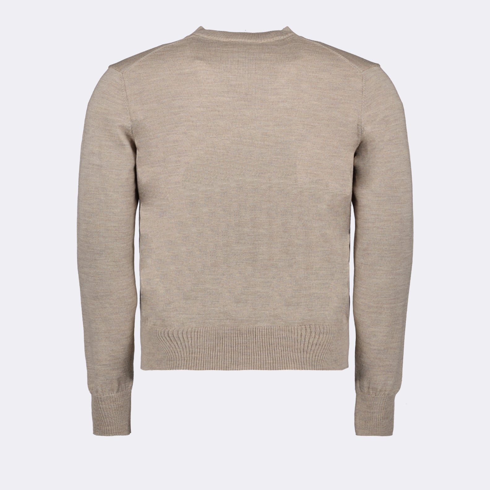 AMI Paris, Ami de Coeur, Men's Luxury Sweater, Beige Sweater, Designer Knitwear