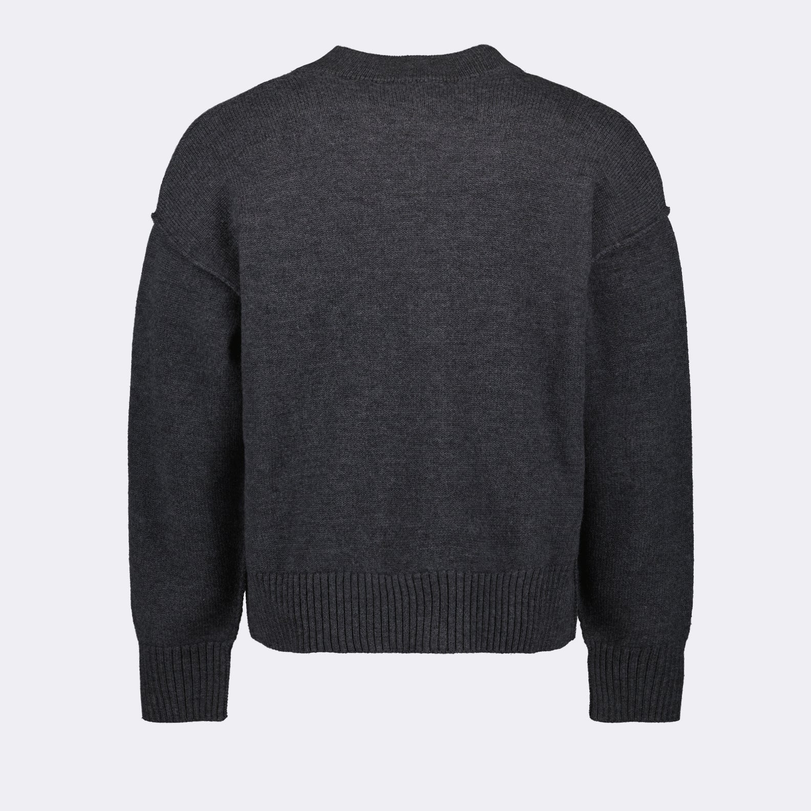 Ami de Coeur cardigan, grey cardigan, wool cardigan, V-neck cardigan, unisex fashion