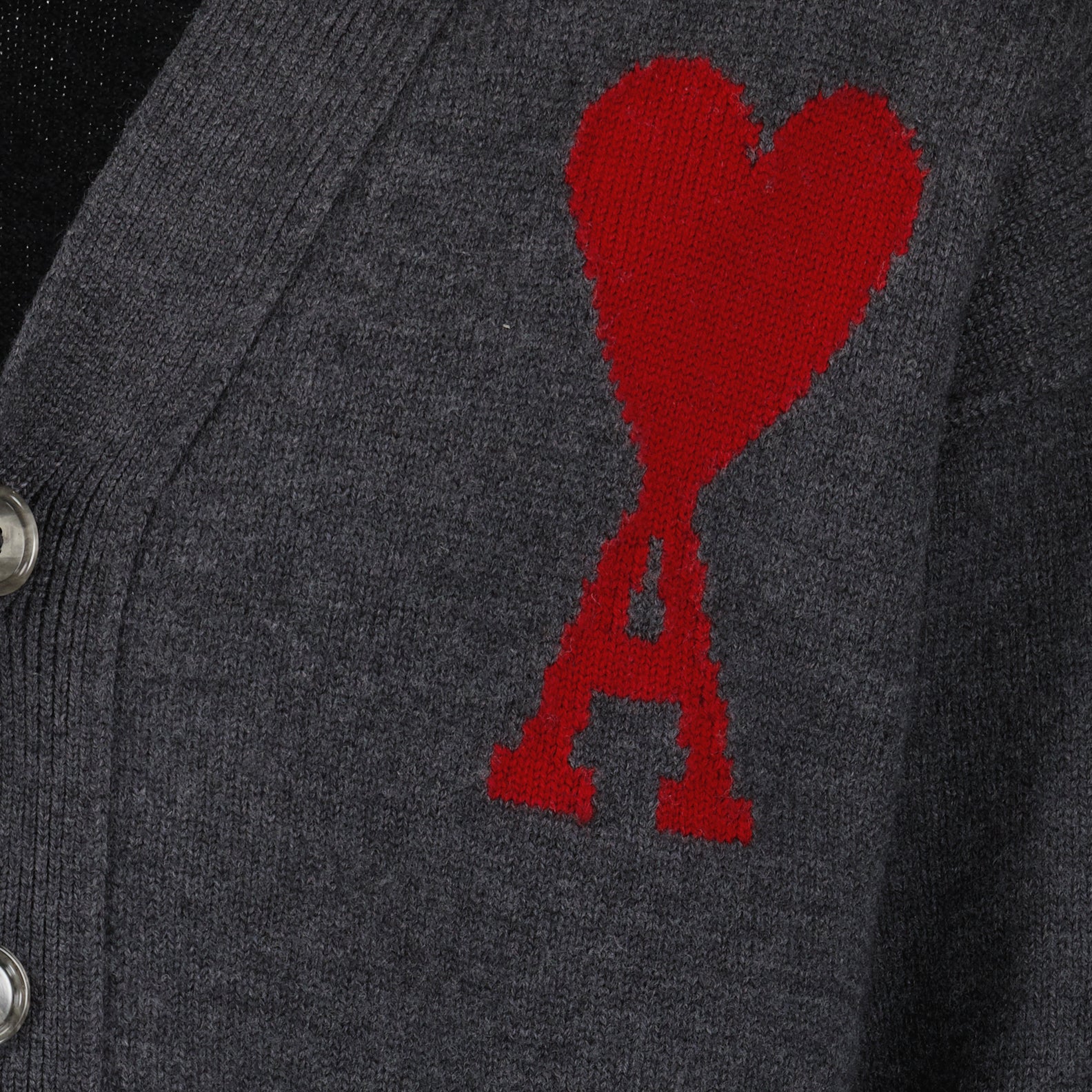 Ami de Coeur cardigan, grey cardigan, wool cardigan, V-neck cardigan, unisex fashion