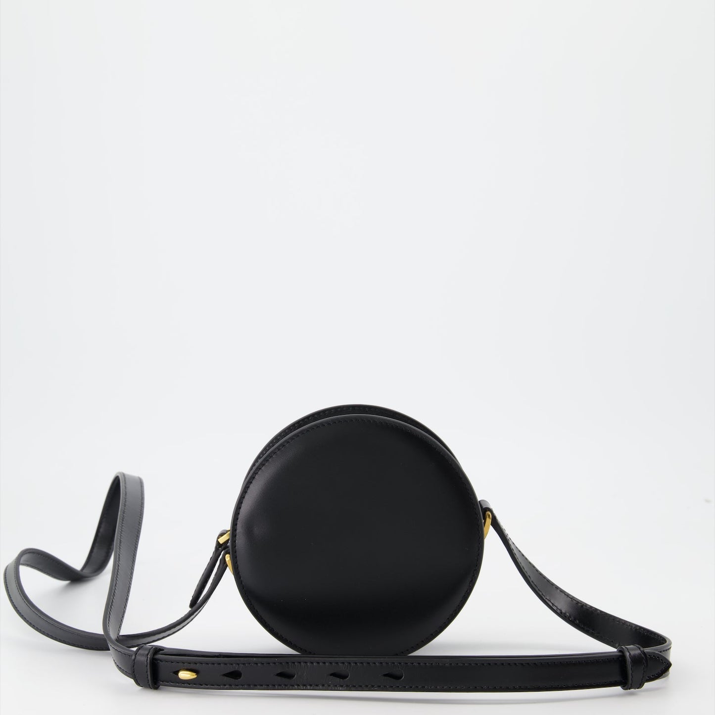 AMI Paris, round leather bag, unisex leather bag, luxury accessories, Parisian fashion