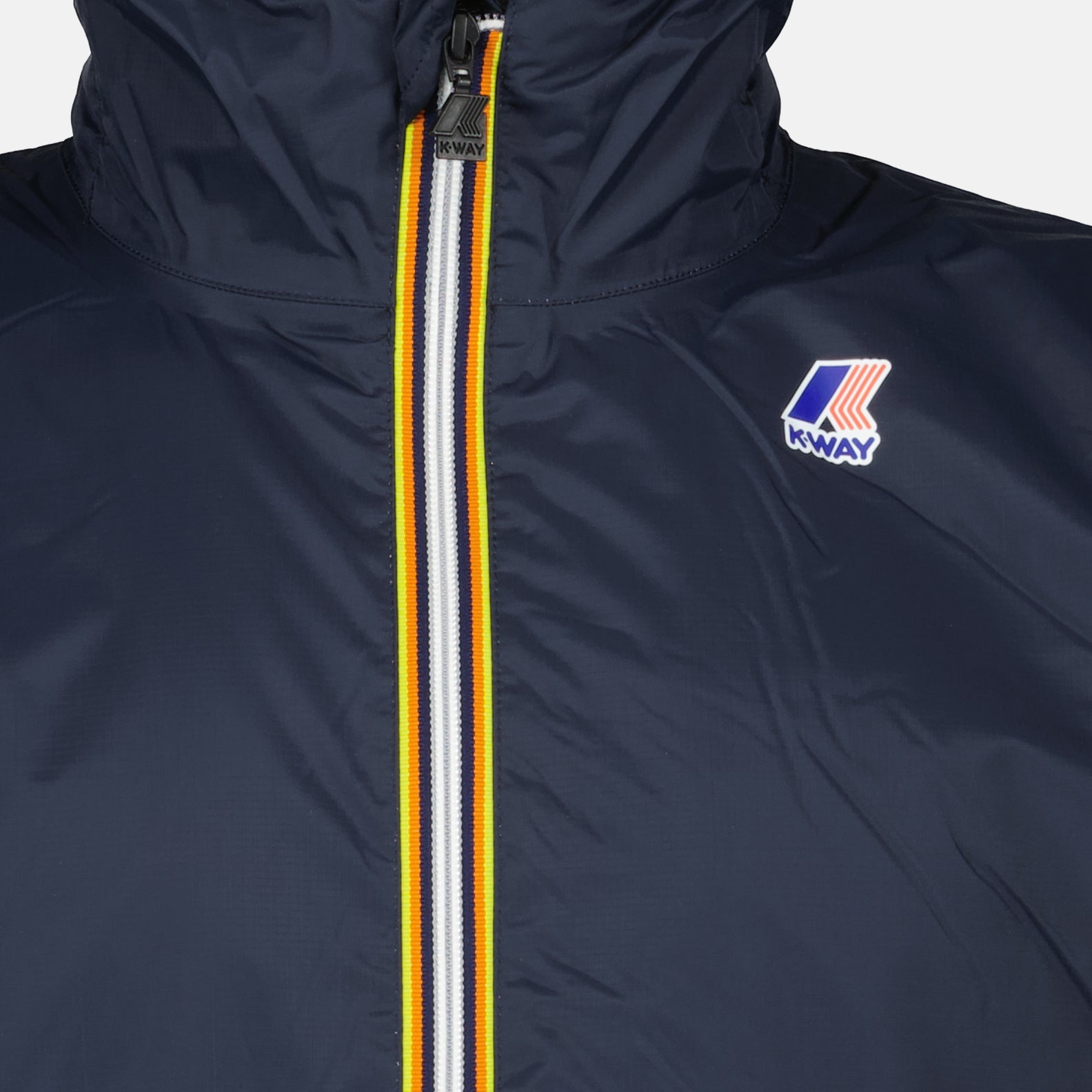 K-Way windbreaker, unisex blue jacket, luxury outerwear, stylish windbreaker, high-end outerwear