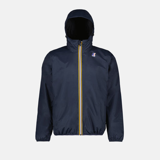 K-Way windbreaker, unisex blue jacket, luxury outerwear, stylish windbreaker, high-end outerwear