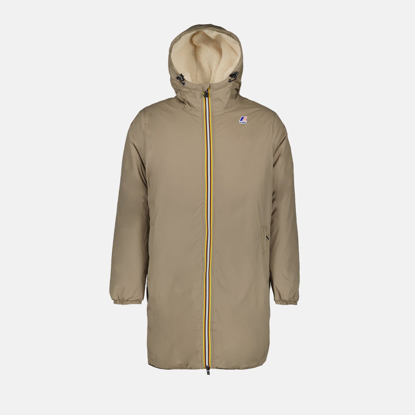 K-Way, Parka, Unisex fashion, Luxury outerwear, Beige parka