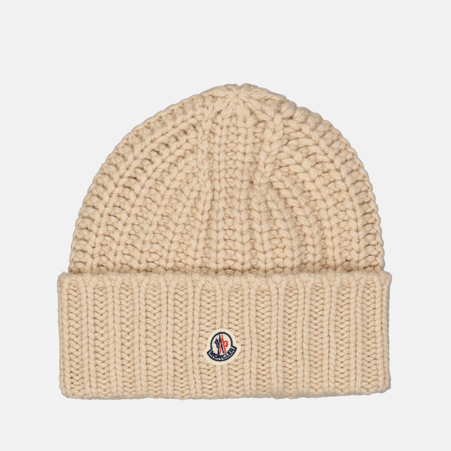 cashmere beanie, Moncler, women’s accessories, beige beanie, luxury winter wear