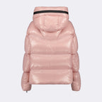 luxury down jacket, Moncler, pink jacket, designer outerwear, high-end fashion