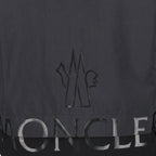 Moncler, black hooded jacket, luxury menswear, premium outerwear, men's fashion