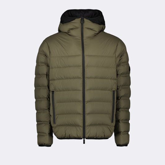 Moncler, down jacket, men's luxury outerwear, green jacket, high-end fashion