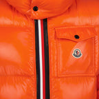 Montcler Down Jacket, Orange Down Jacket, Men's Luxury Jacket, High-end Winter Wear, Moncler Montbeliard