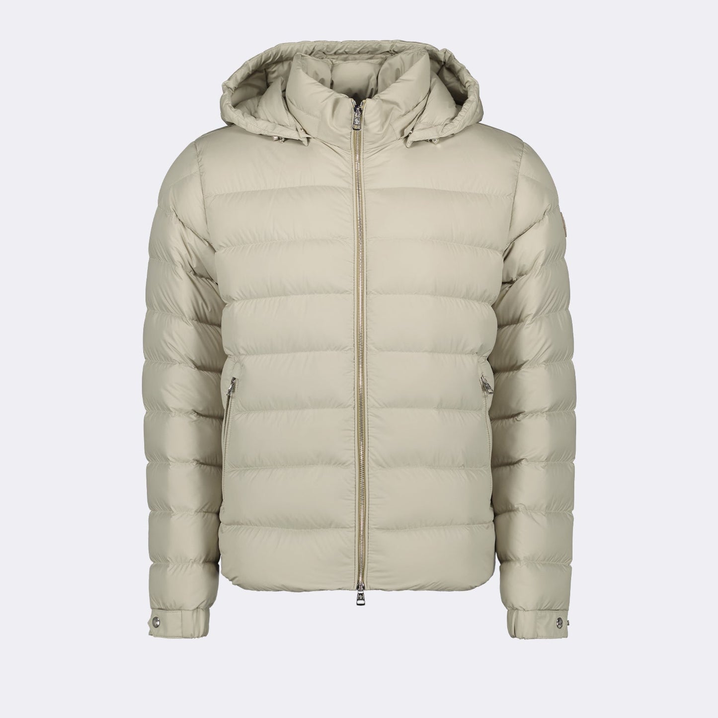 luxury down jacket, Moncler Arneb, beige jacket, high-end outerwear, insulated jacket