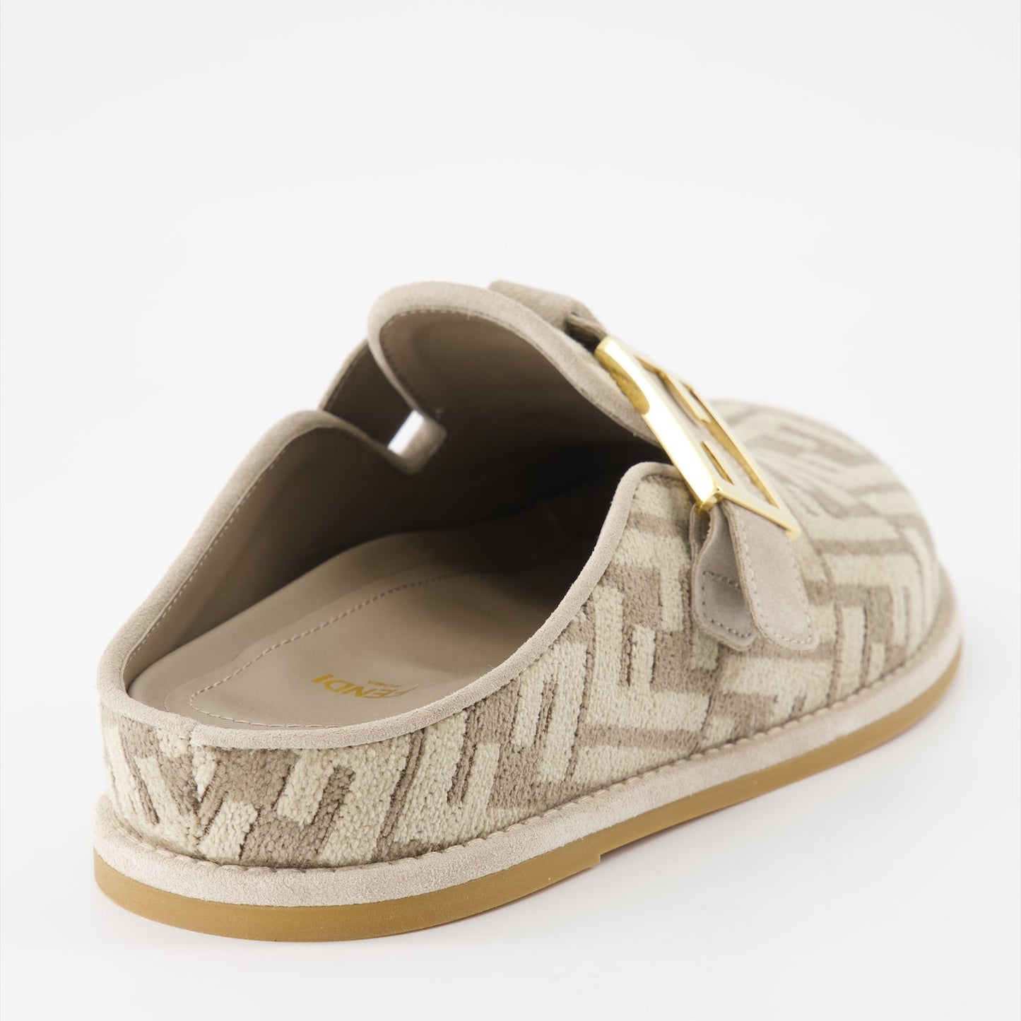 Fendi mules, luxury mules, beige sandals, high-end footwear, designer shoes