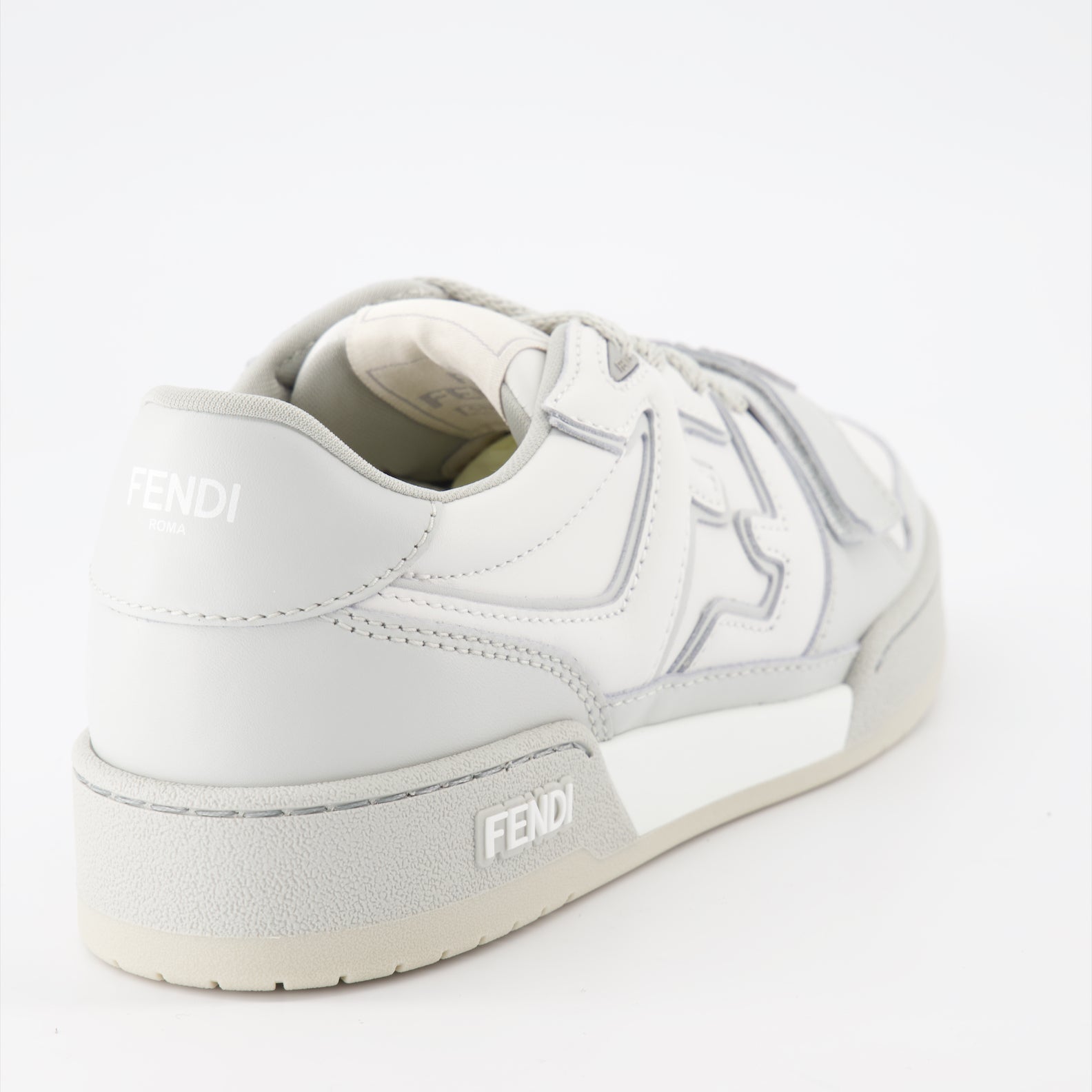 Fendi Match sneakers, luxury women's sneakers, white-grey sneakers, designer footwear, Fendi women's shoes