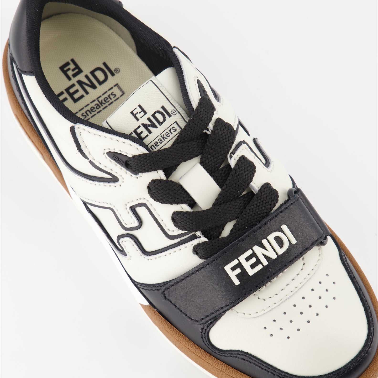 Fendi Match Sneakers, Black and White Sneakers, Women's Designer Sneakers, Luxury Sneakers, Fendi Footwear