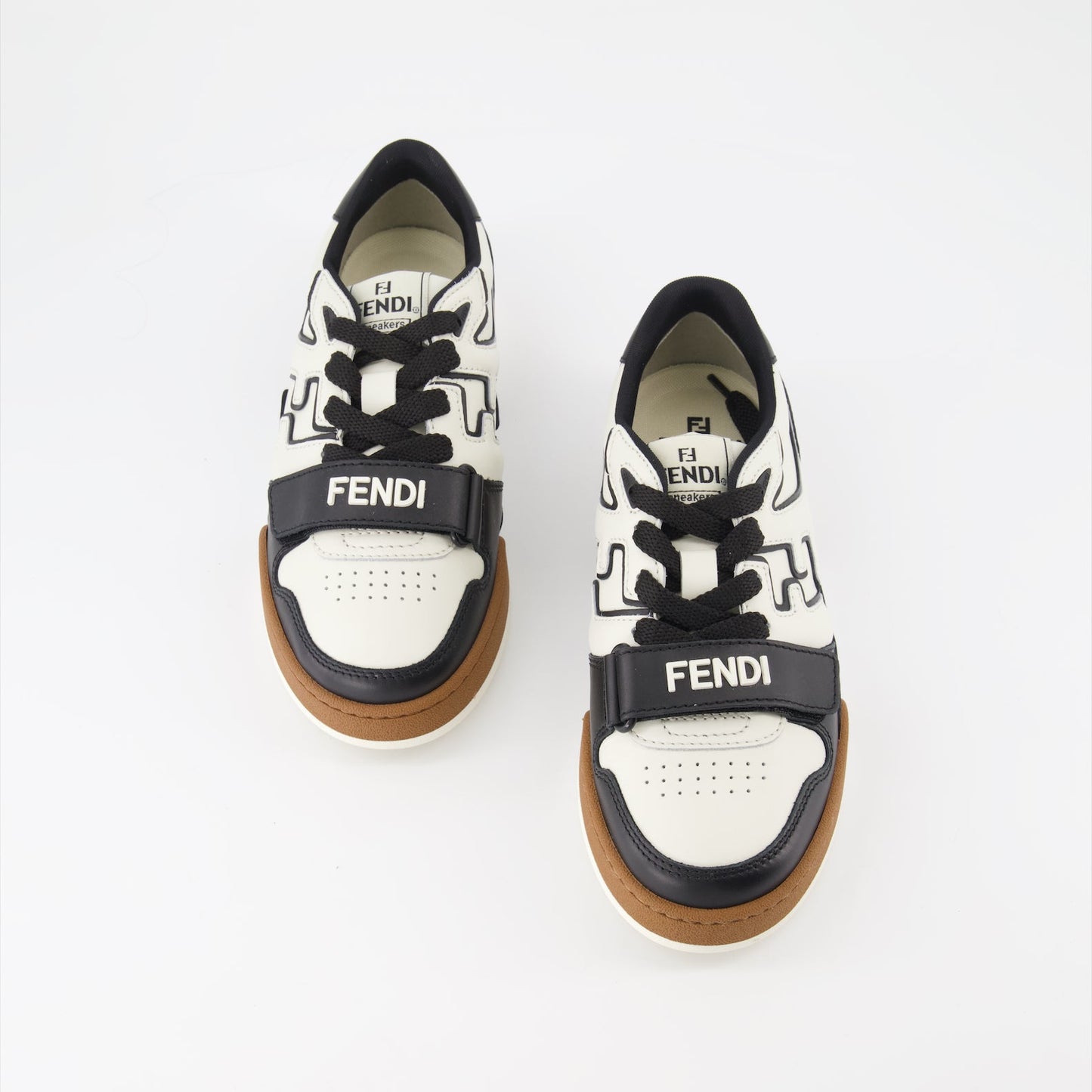 Fendi Match Sneakers, Black and White Sneakers, Women's Designer Sneakers, Luxury Sneakers, Fendi Footwear