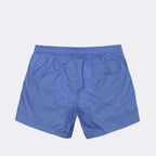 swim shorts, luxury swimwear, tricolor band, Moncler shorts, designer beachwear