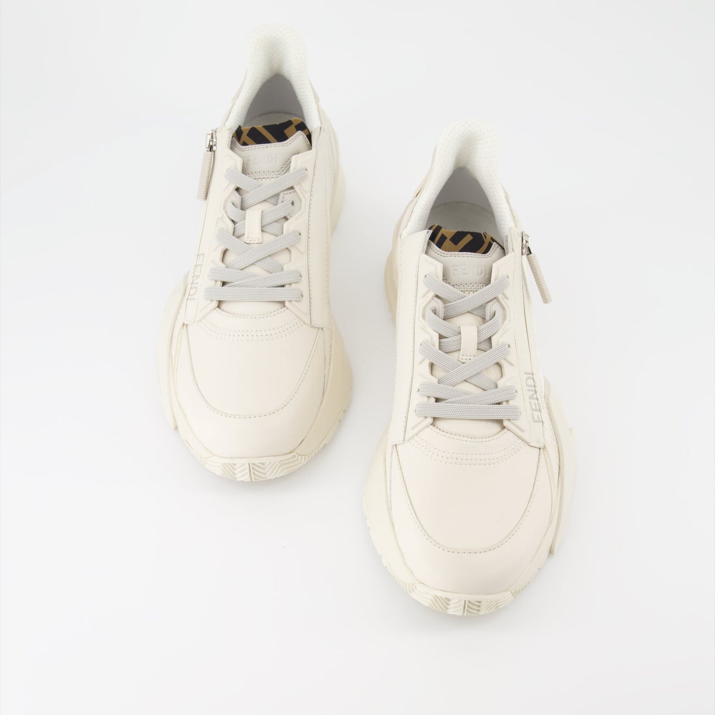 Fendi sneakers, luxury footwear, beige sneakers, stylish shoes, high-end fashion