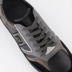 Fendi sneakers, black leather sneakers, luxury men’s footwear, designer sneakers, high-end sneakers
