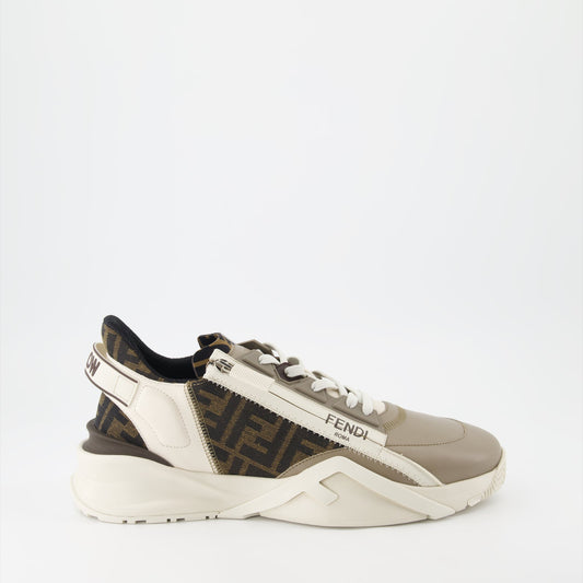 Fendi sneakers, luxury men's shoes, beige sneakers, Fendi Flow, stylish men's footwear