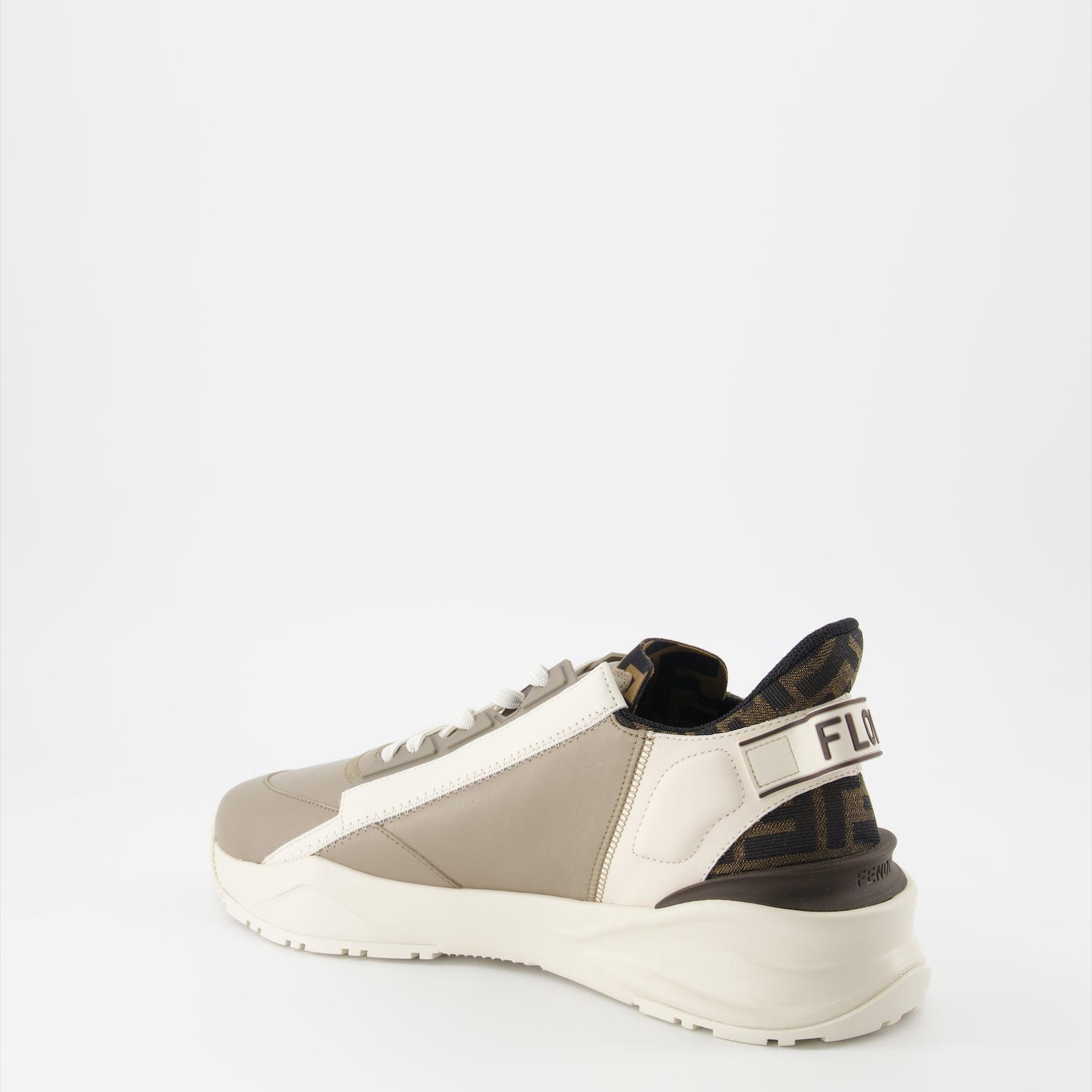 Fendi sneakers, luxury men's shoes, beige sneakers, Fendi Flow, stylish men's footwear