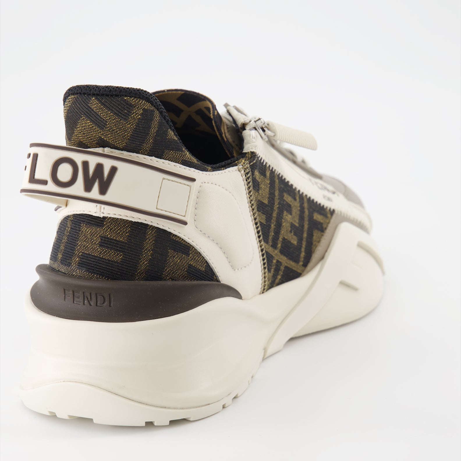 Fendi sneakers, luxury men's shoes, beige sneakers, Fendi Flow, stylish men's footwear