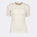 Fendi women’s T-shirt, FF viscose T-shirt, luxury fashion, high-end clothing, elegant women’s top