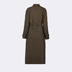 Fendi trench coat, luxury outerwear, FF pattern coat, designer trench, high-end fashion coat