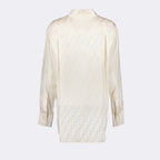 Fendi silk shirt, Women's luxury fashion, FF motifs, Designer silk blouse, Elegant women's shirt