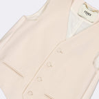 베이지 민소매 재킷