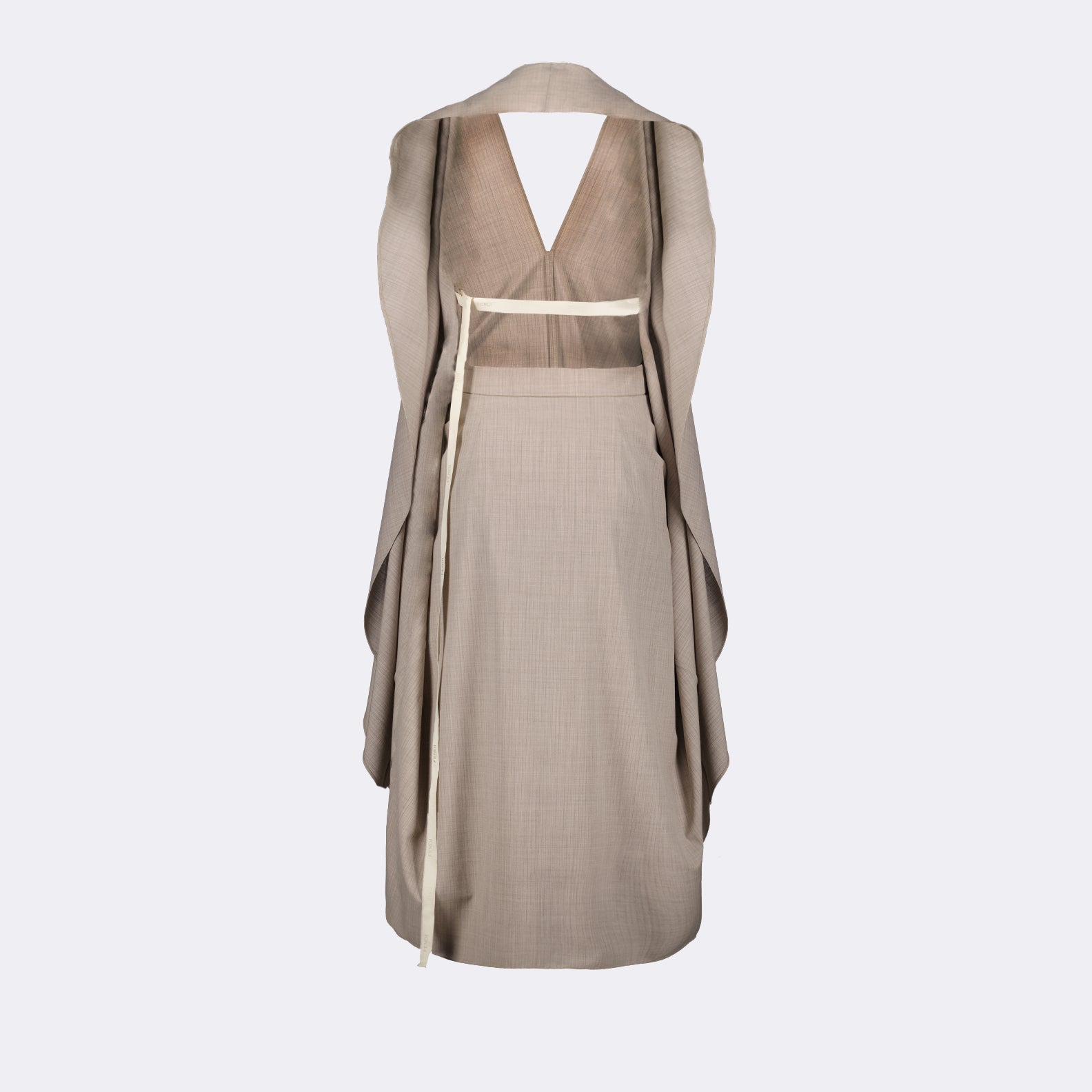 Fendi wool dress, luxury beige dress, elegant knit dress, high-end fashion, designer wool dress