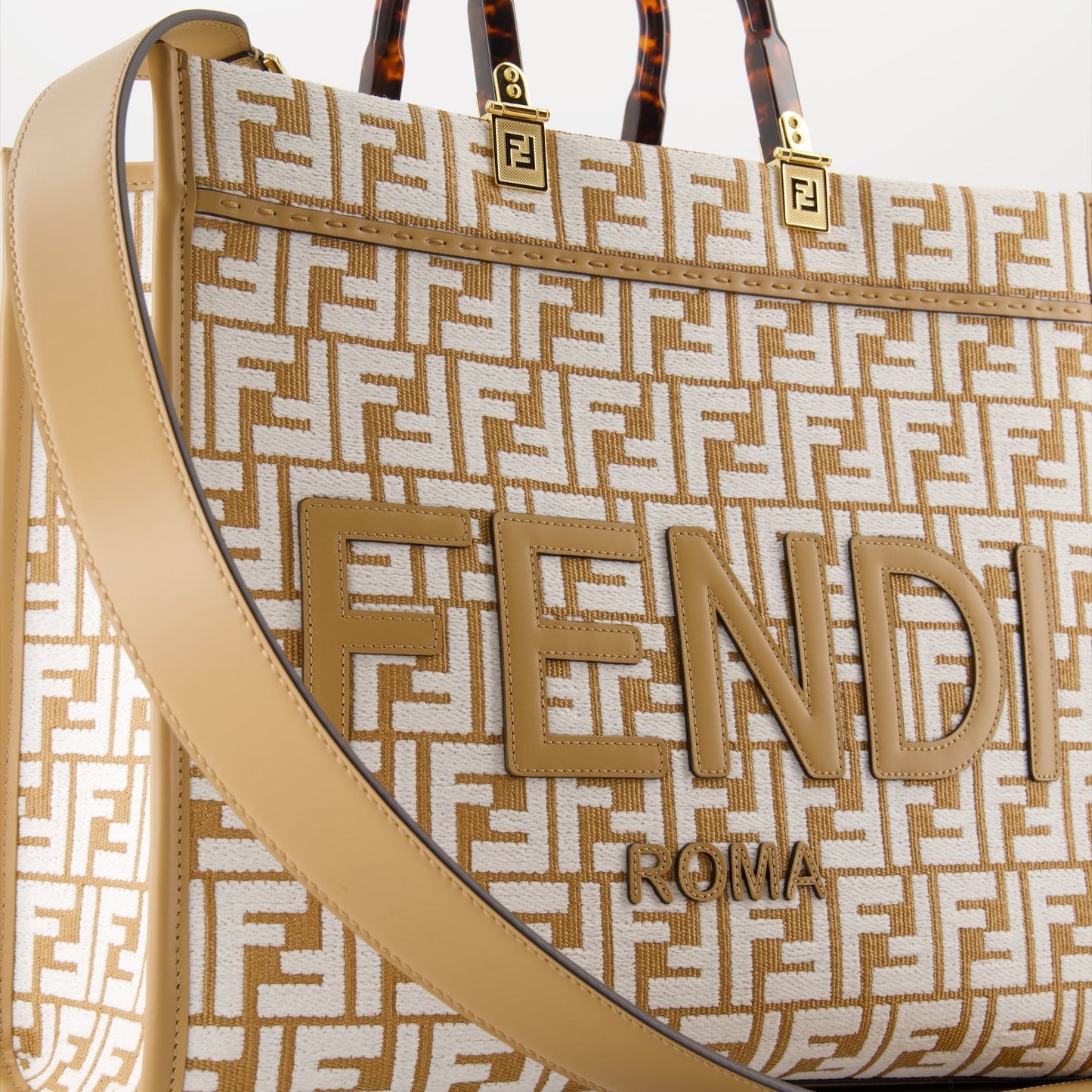 Fendi tote bag, Sunshine FF, Fendi handbag, luxury bags, women's designer bags