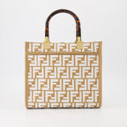 Fendi Sunshine Small Bag, luxury raffia bag, designer handbag, women's fashion accessory, high-end summer bag
