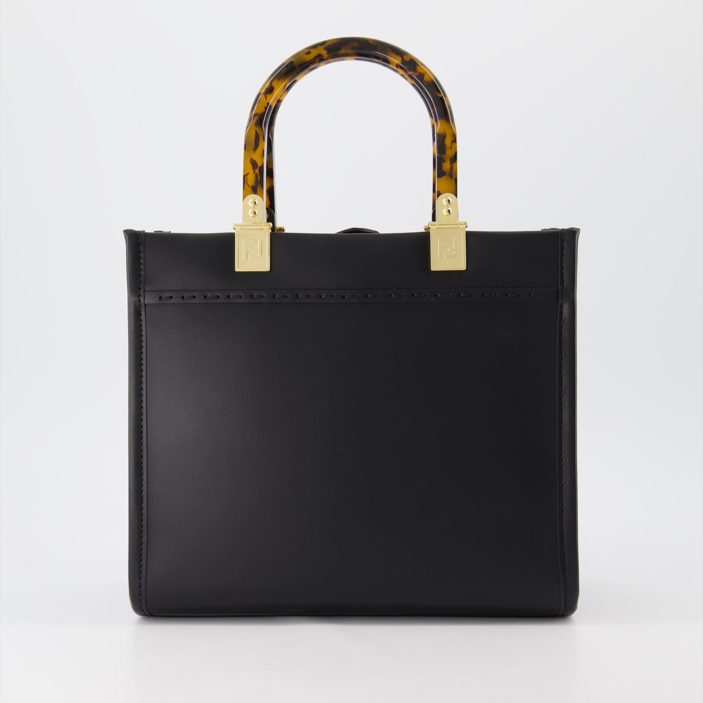 Fendi tote bag, luxury leather tote, high-end handbags, women's designer bags, black leather bag