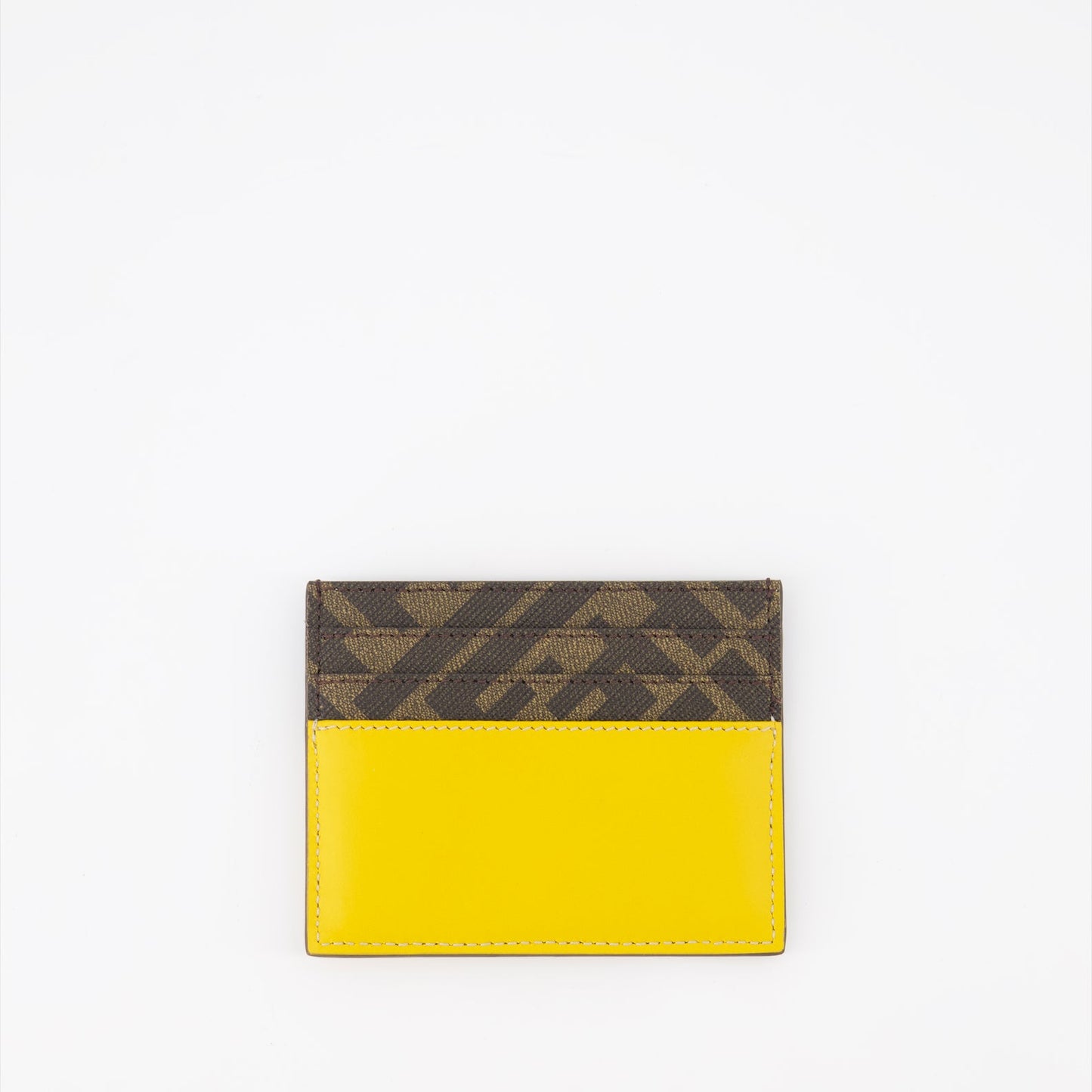 Fendi card holder, FF Squared Yellow, luxury men's accessory, designer card holder, Fendi men's fashion