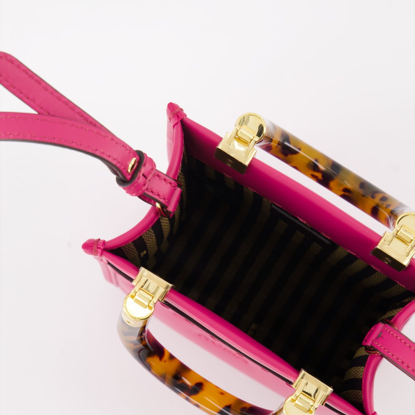 Fendi, Pink Shopping Bag, Luxury Women's Bag, Designer Mini Bag, Italian Craftsmanship