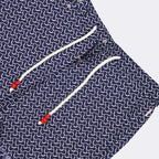 luxury swimwear, Orlebar Brown, blue swim trunks, elegant swimwear, high-end swimwear