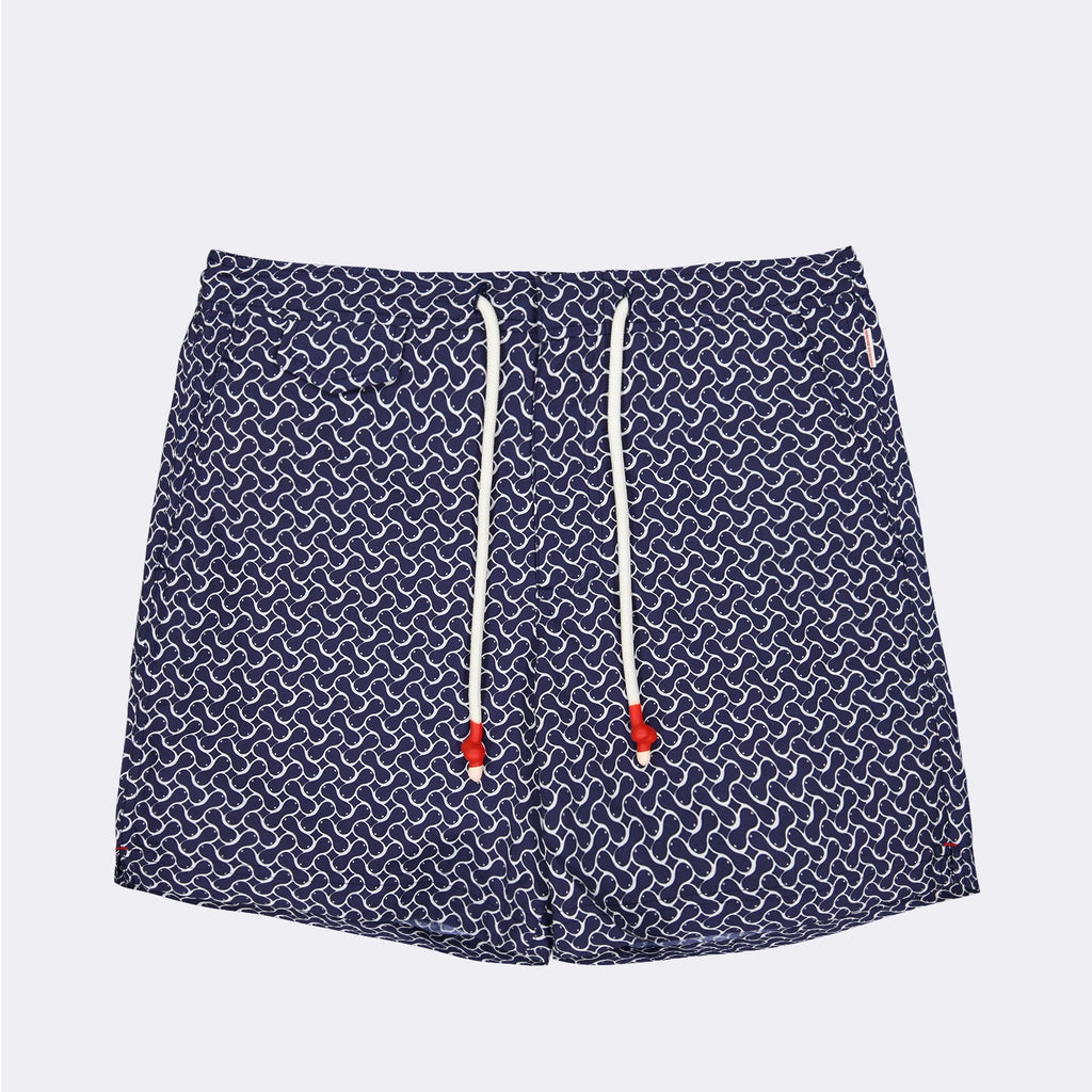 luxury swimwear, Orlebar Brown, blue swim trunks, elegant swimwear, high-end swimwear