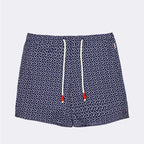 luxury swimwear, Orlebar Brown, blue swim trunks, elegant swimwear, high-end swimwear