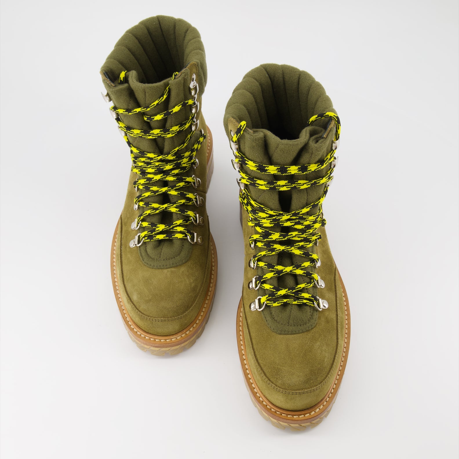 Off-White, Nubuck Green Boots, Men's Luxury Footwear, Designer Boots, Gstaad Boots