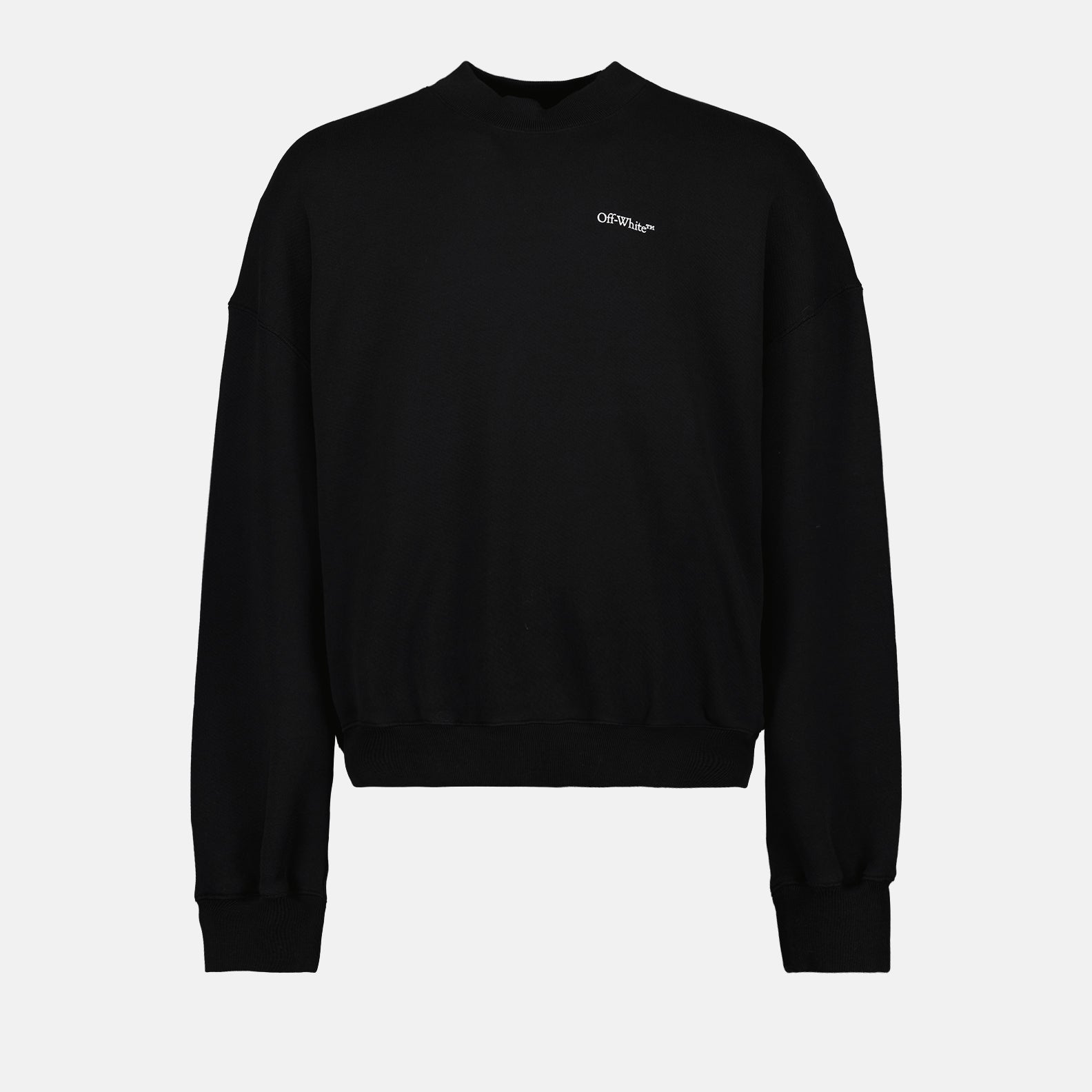 black sweatshirt, Off-White, Scratch Arrow, luxury streetwear, designer clothing