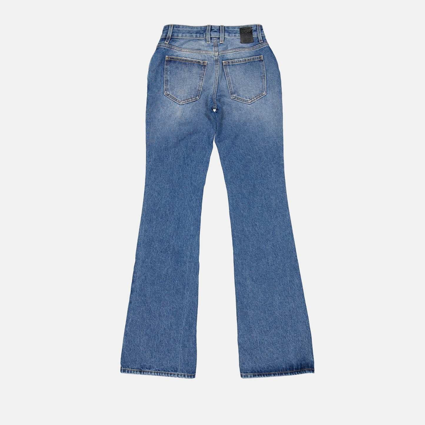 Flared Jeans, Washed Denim, Off-White Jeans, Luxury Denim, Trendy Jeans