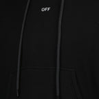 Off-White hoodie, black hooded sweatshirt, luxury streetwear, Off Stamp sweatshirt, designer menswear