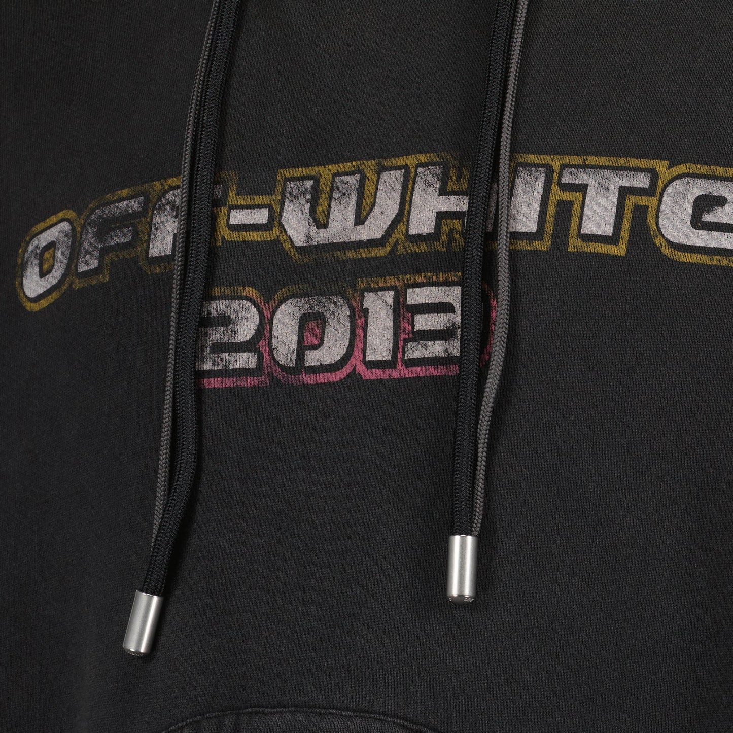 Off-White, Digit Bacchus, black washed hoodie, luxury streetwear, graphic hoodie