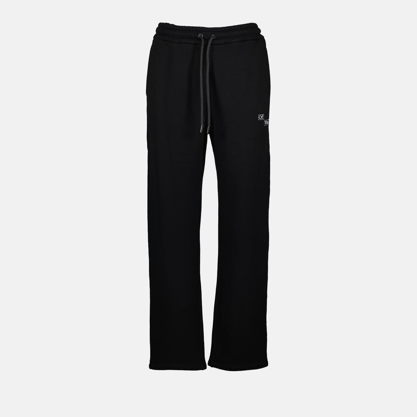 luxury sweatpants, Off-White cotton pants, black designer pants, high-end loungewear, stylish cotton sweatpants