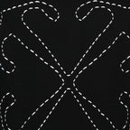 Arrow Stitch Black Pullover