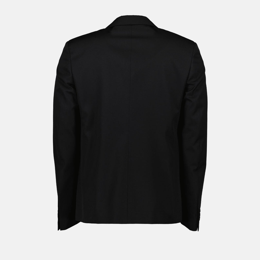 Blazer de lã sofisticado - Off-White - Homem - Preto