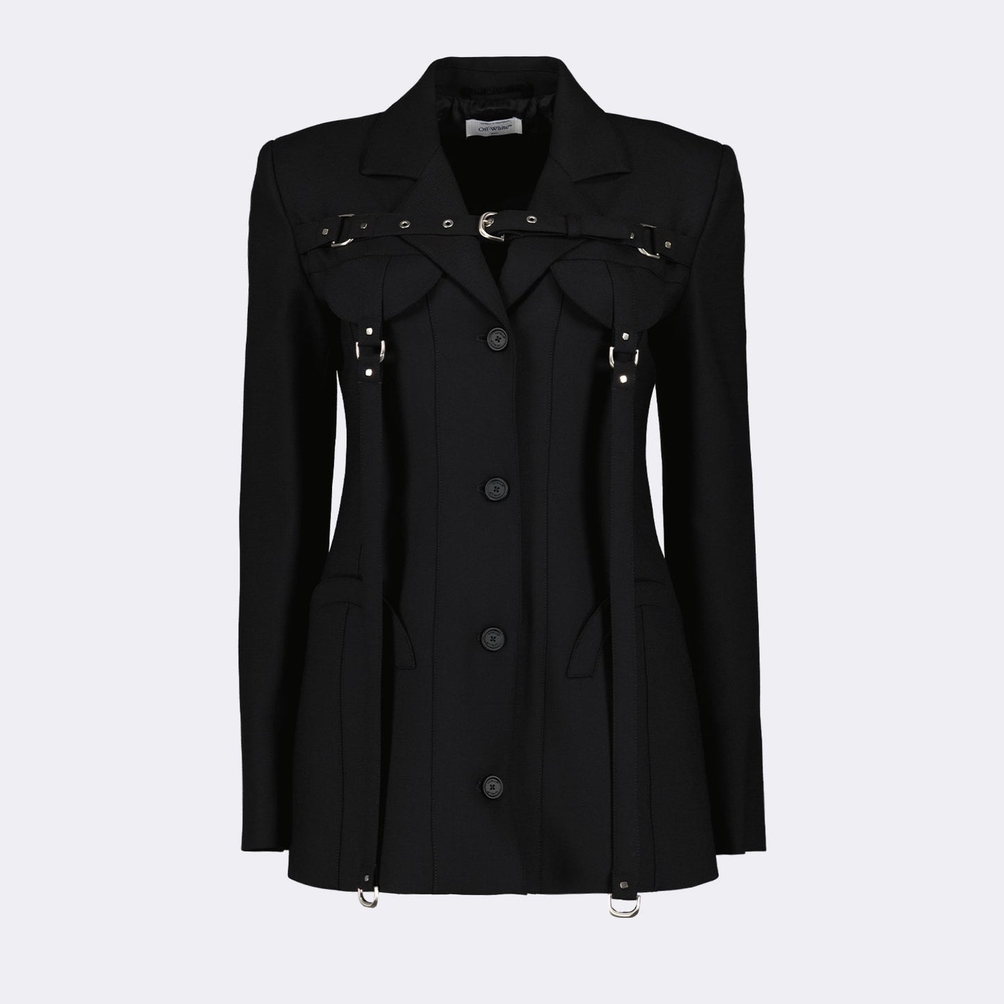 Wool cargo jacket, Off-White jacket, luxury outerwear, high-end fashion, designer wool jacket