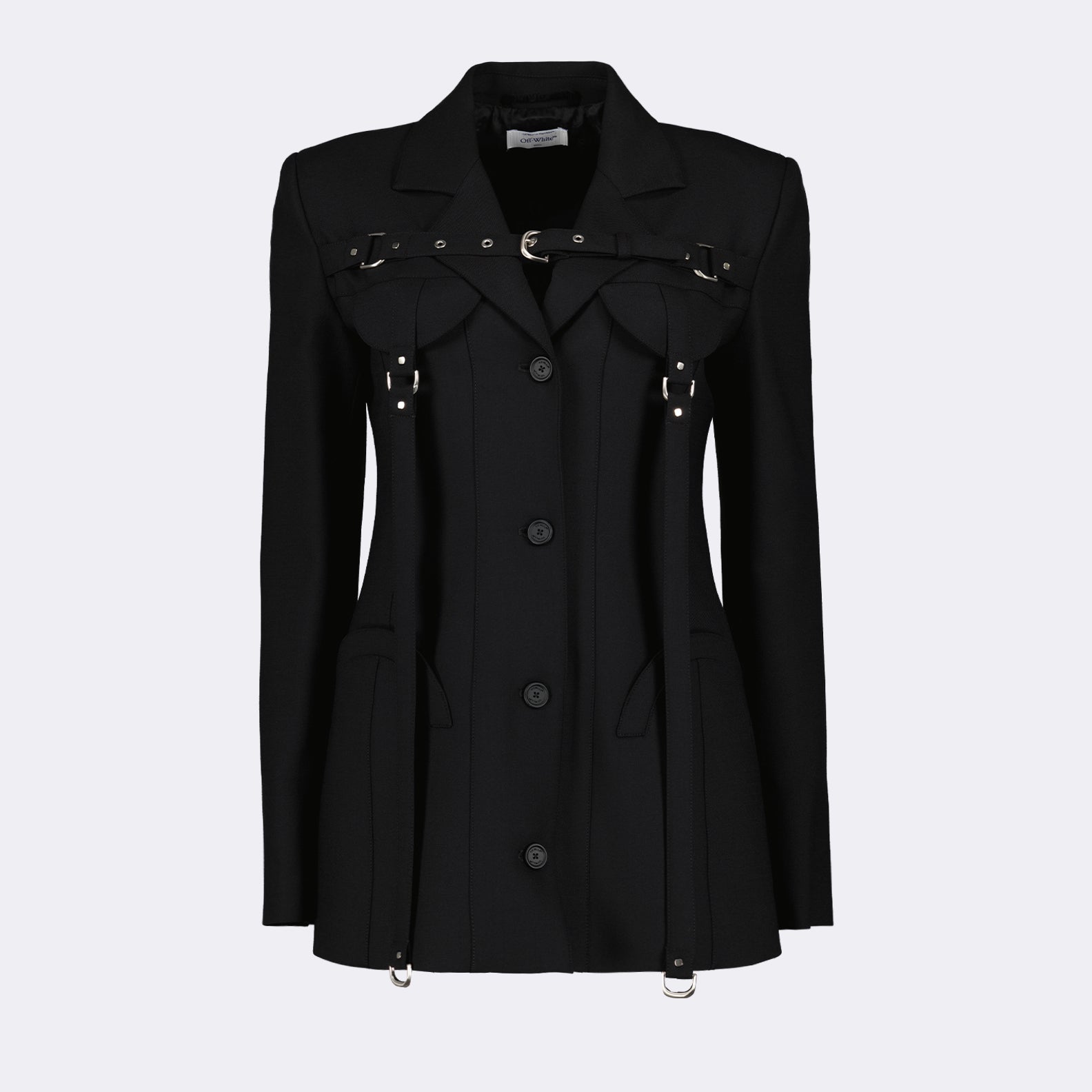 Wool cargo jacket, Off-White jacket, luxury outerwear, high-end fashion, designer wool jacket