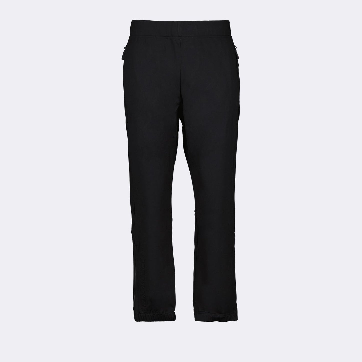 Technical fabric trousers, Moncler Grenoble, luxury trousers, tailored fit, black trousers