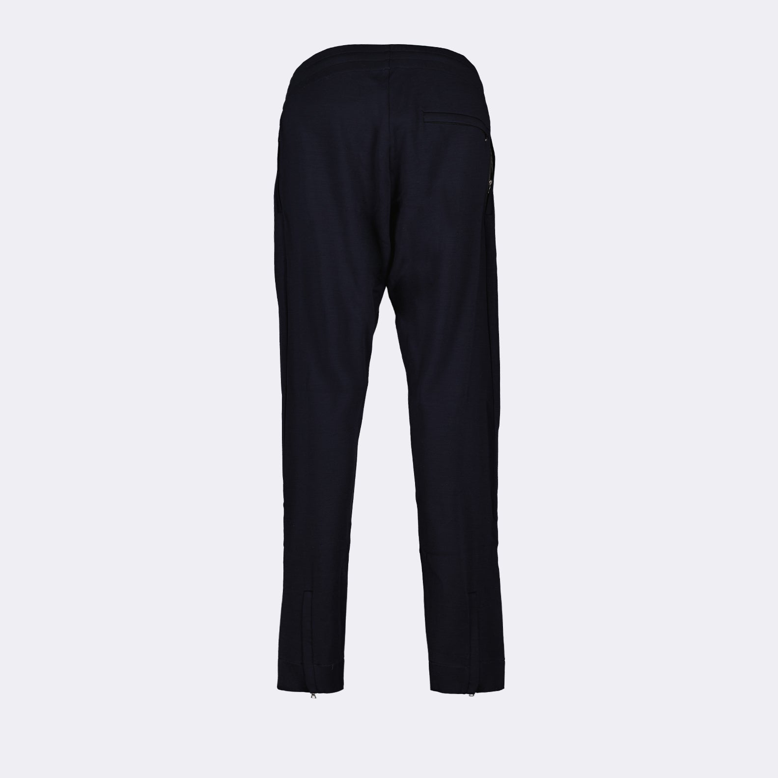 Technical fabric trousers, Moncler Grenoble, luxury trousers, tailored fit, black trousers